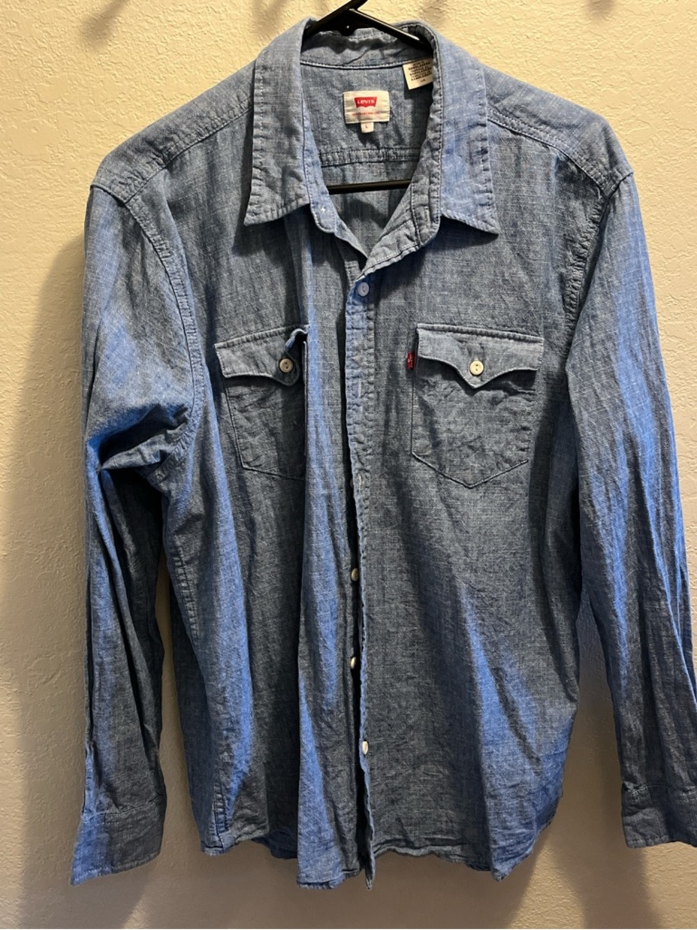 Levi's Light Blue Denim Button-Down Work Shirt